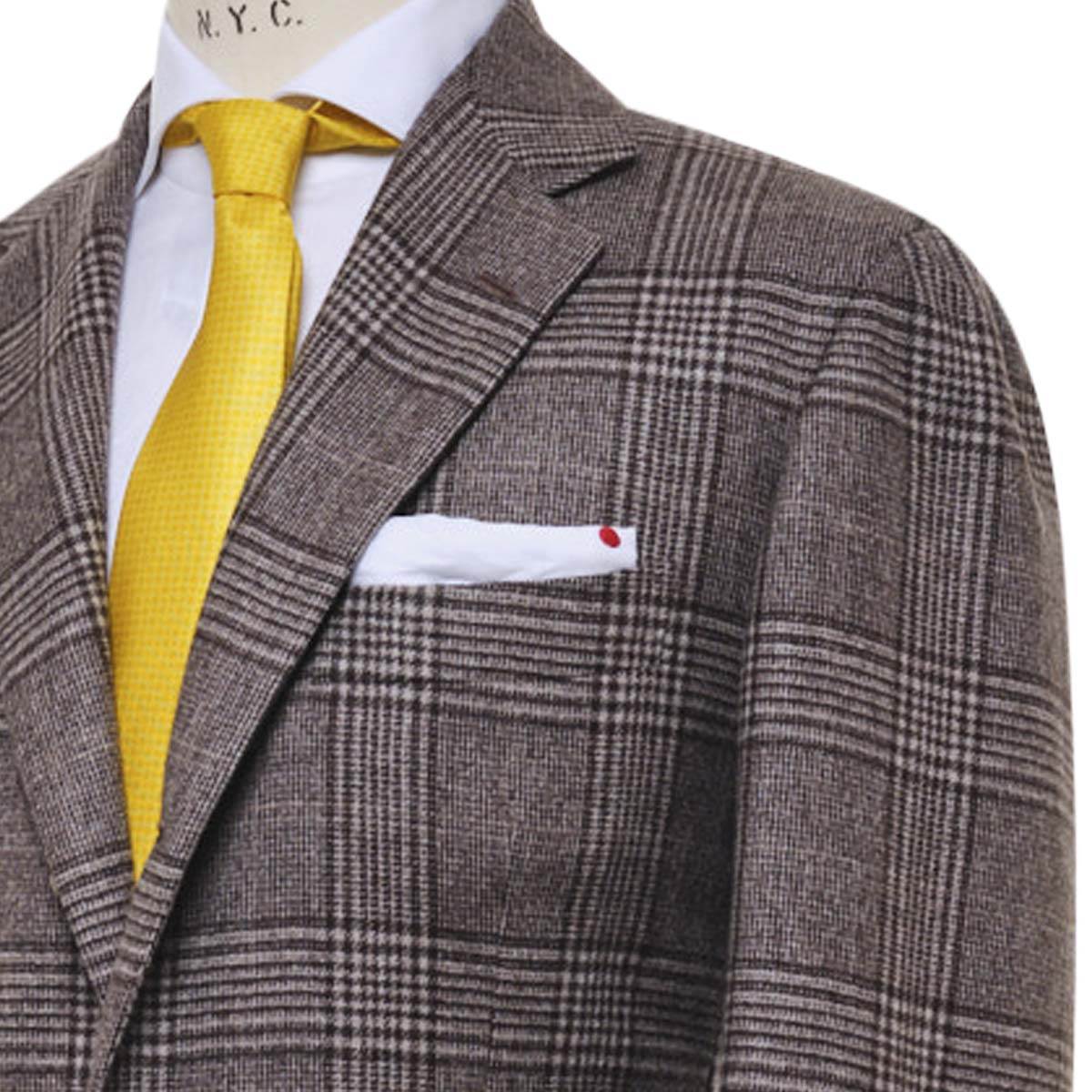 KITON Brown Cashmere Silk Blazer