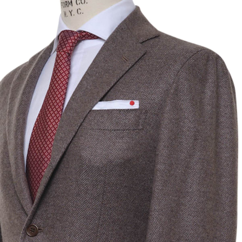 KITON Brown Cashmere Blazer