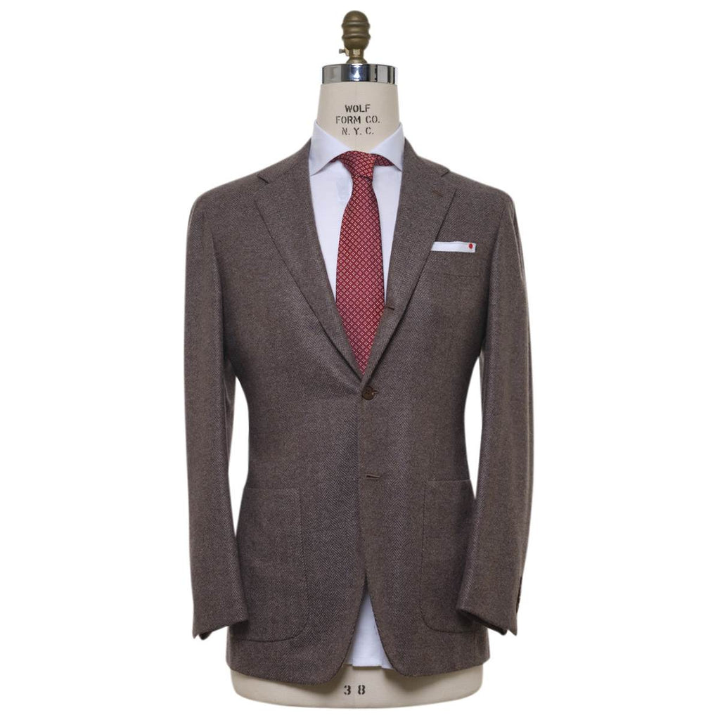 KITON Brown Cashmere Blazer