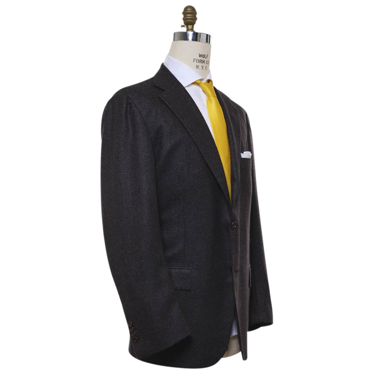 KITON Brown Blue Cashmere Blazer