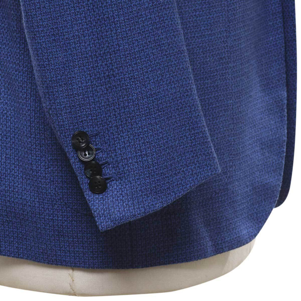 KITON Blue Cashmere Silk Linen Blazer