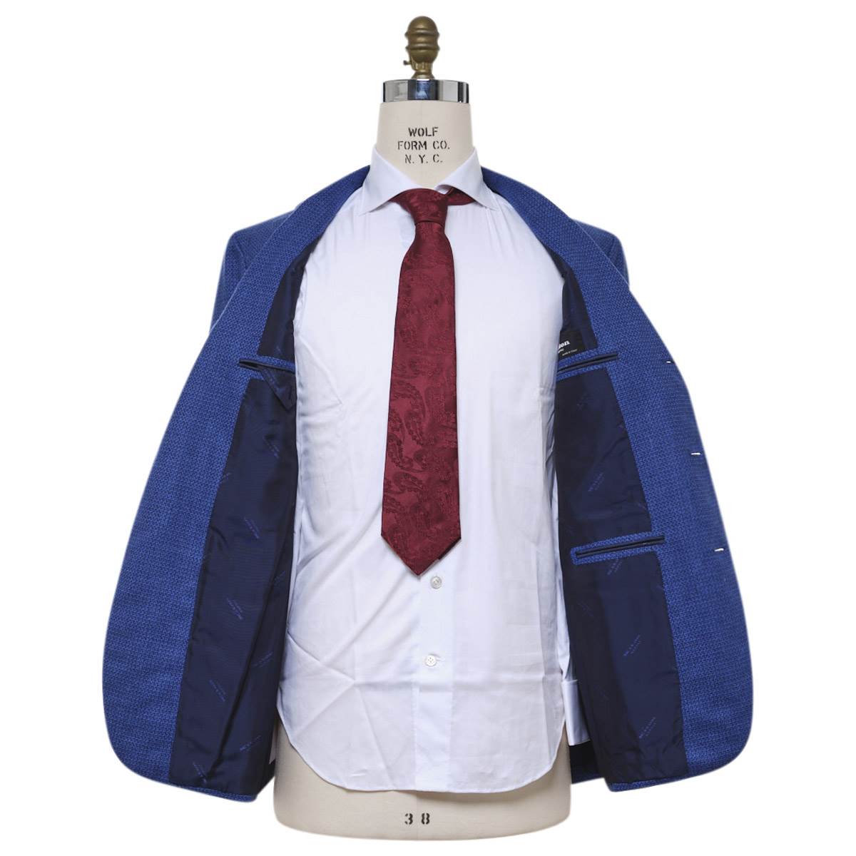 KITON Blue Cashmere Silk Linen Blazer