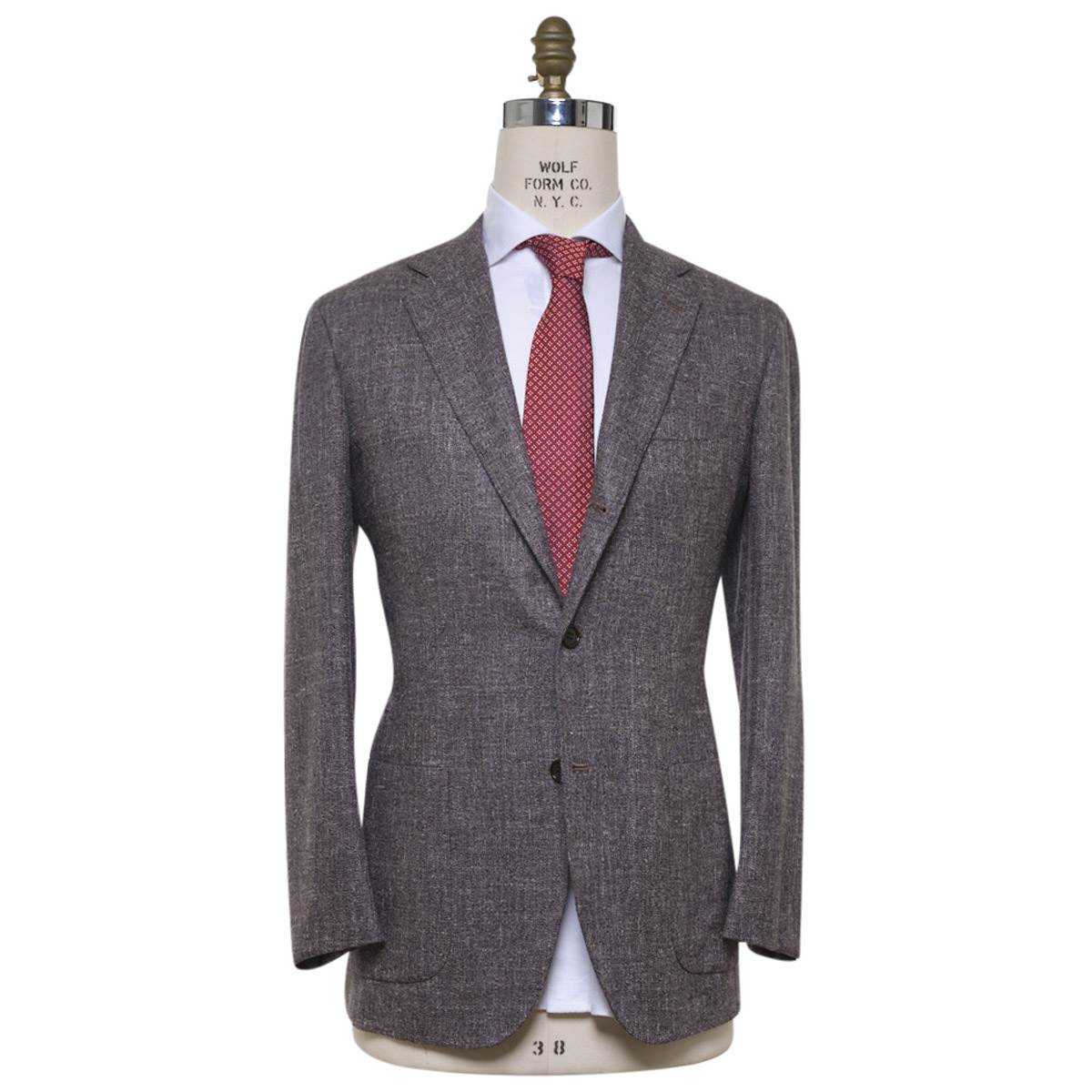 Kiton KITON Gray Silk Cashmere Linen Blazer Gray 000