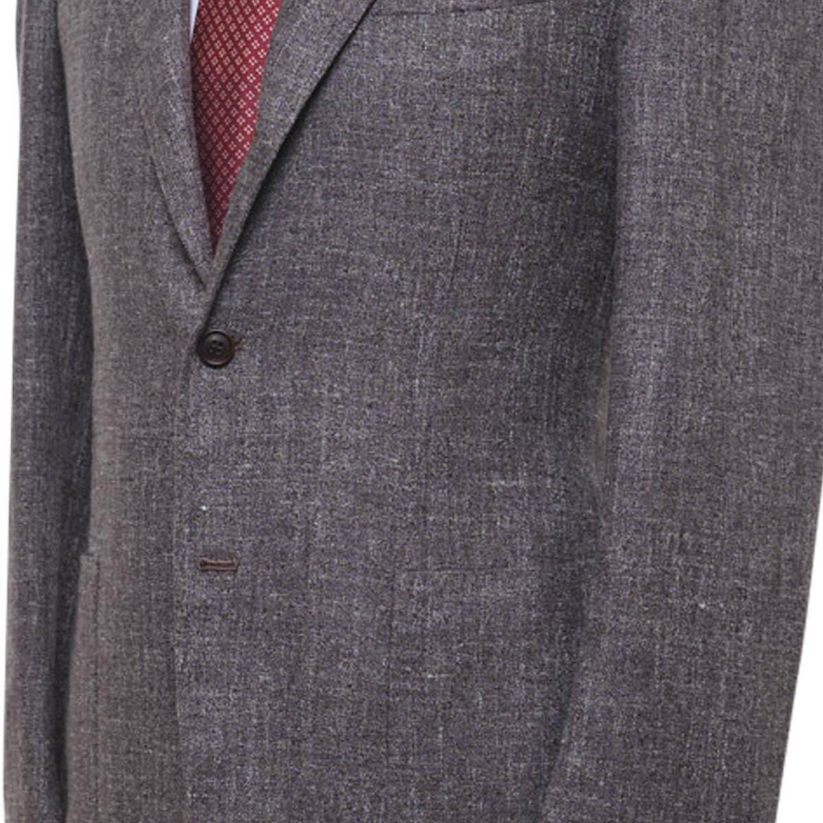 KITON Gray Silk Cashmere Linen Blazer