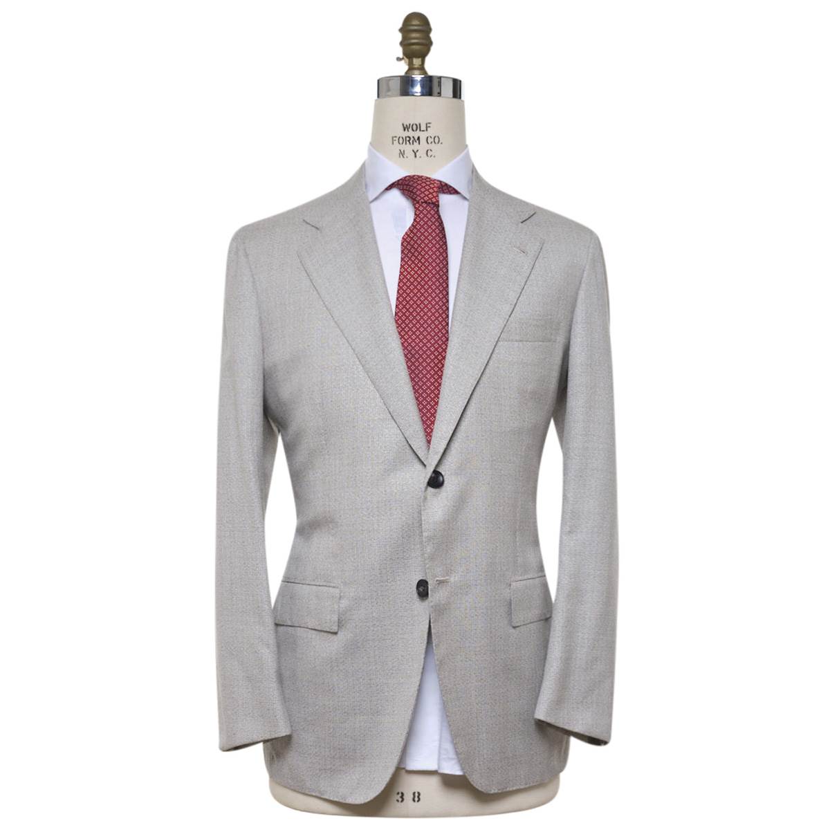Kiton KITON Light Gray Cashmere Silk Linen Blazer Light Gray 000