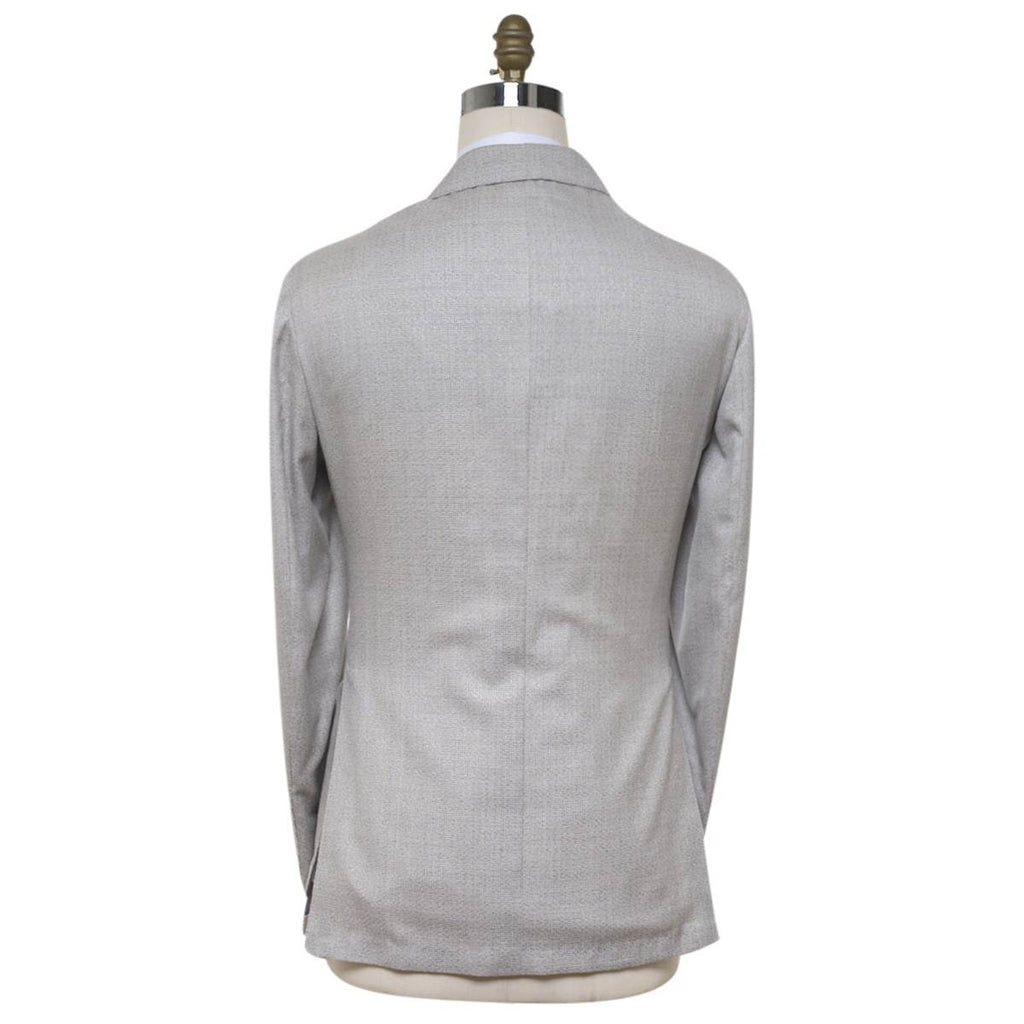 KITON Light Gray Cashmere Silk Linen Blazer