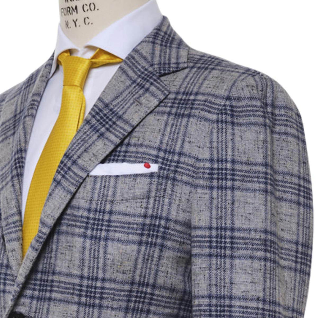 KITON Gray Blue Cashmere Blazer