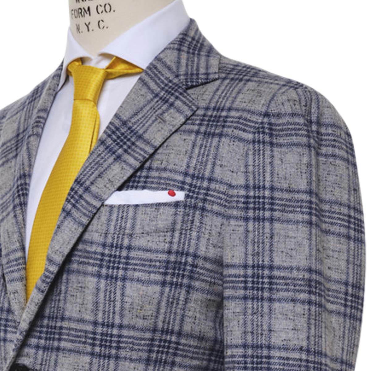 KITON Gray Blue Cashmere Blazer