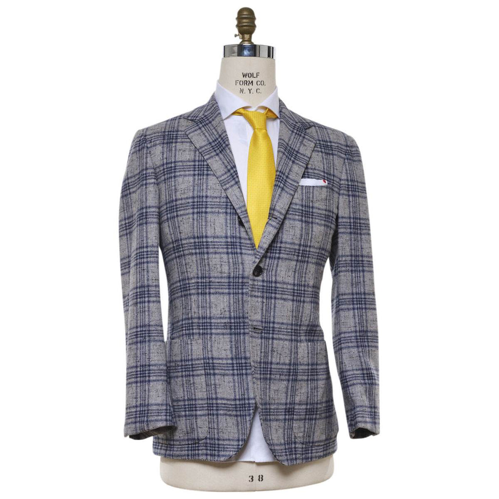 KITON Gray Blue Cashmere Blazer