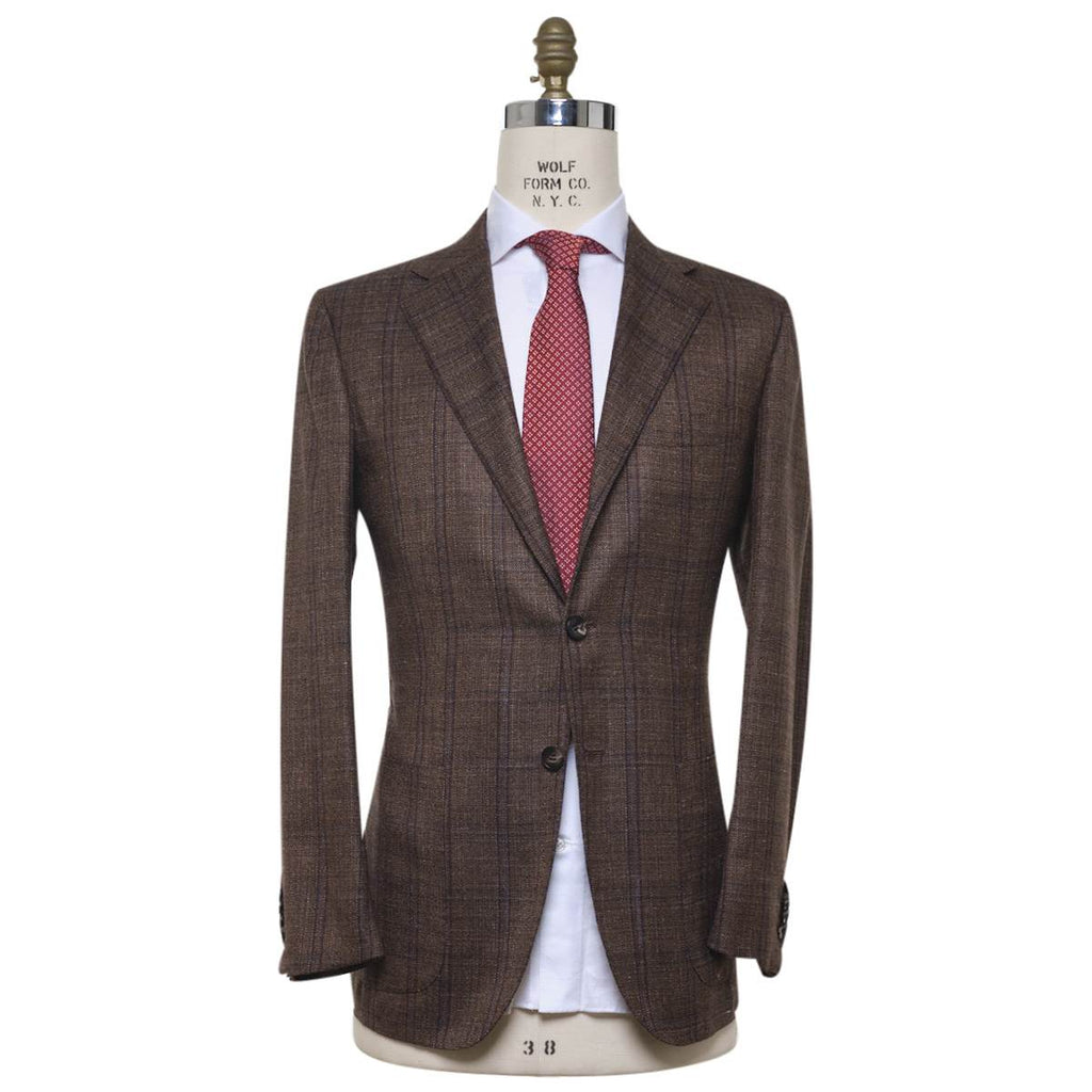 Kiton KITON Brown Cashmere Silk Linen Blazer Brown 000