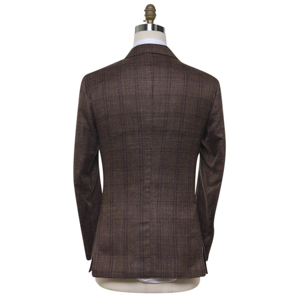 KITON Brown Cashmere Silk Linen Blazer