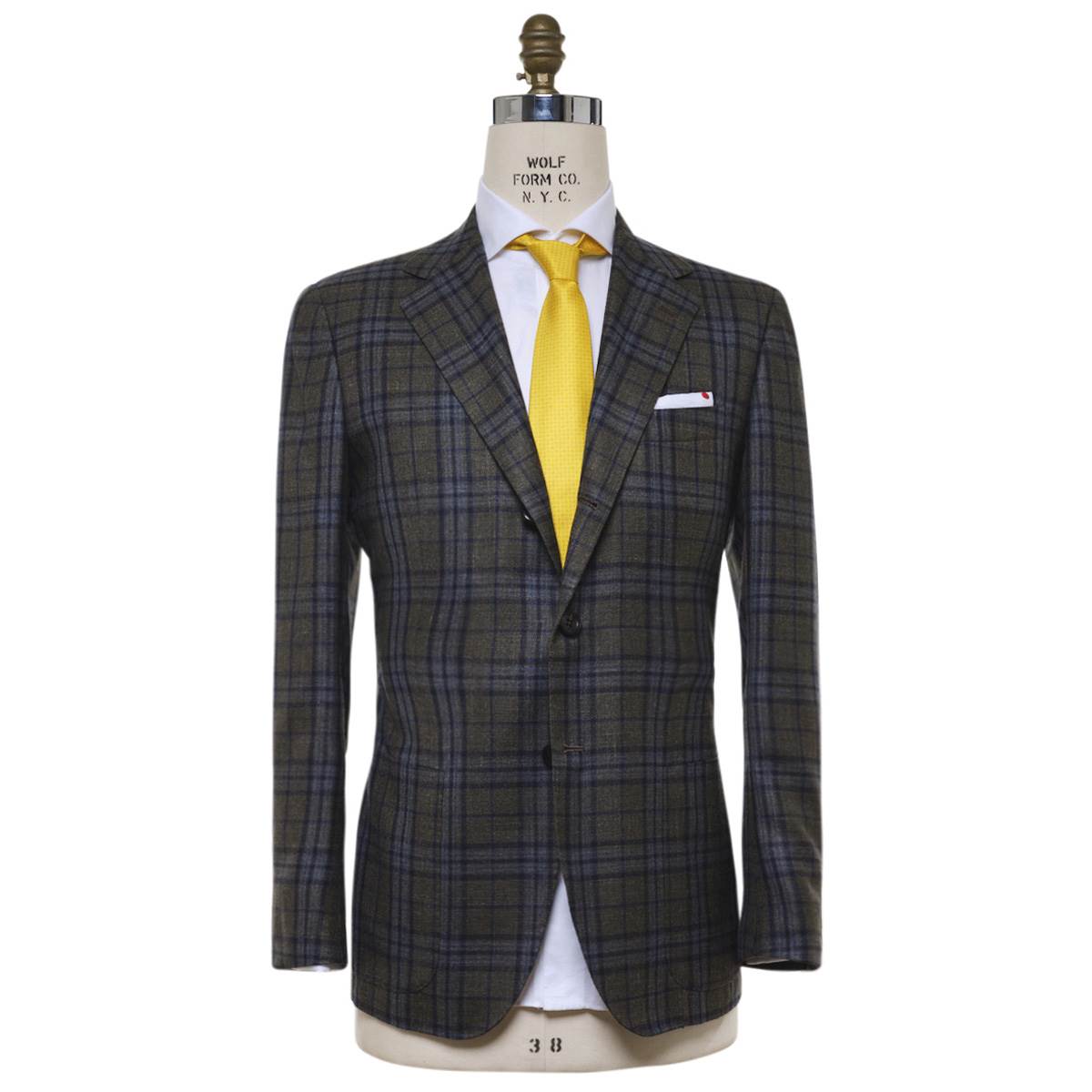 Kiton KITON Green Blue Cashmere Silk Linen Blazer Green/Blue 000
