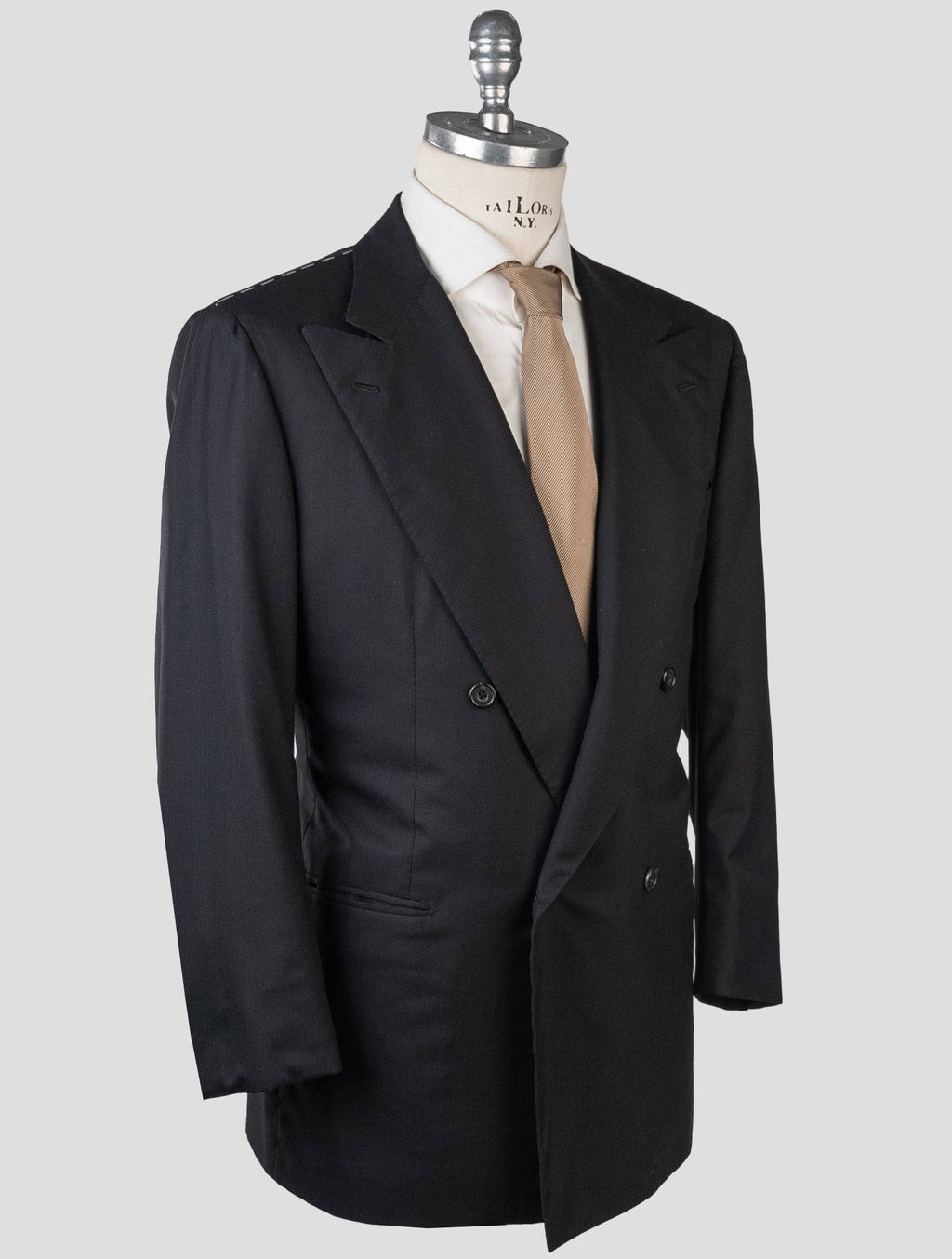 Kiton Kiton Black Wool 14 Micron Blazer Black 001