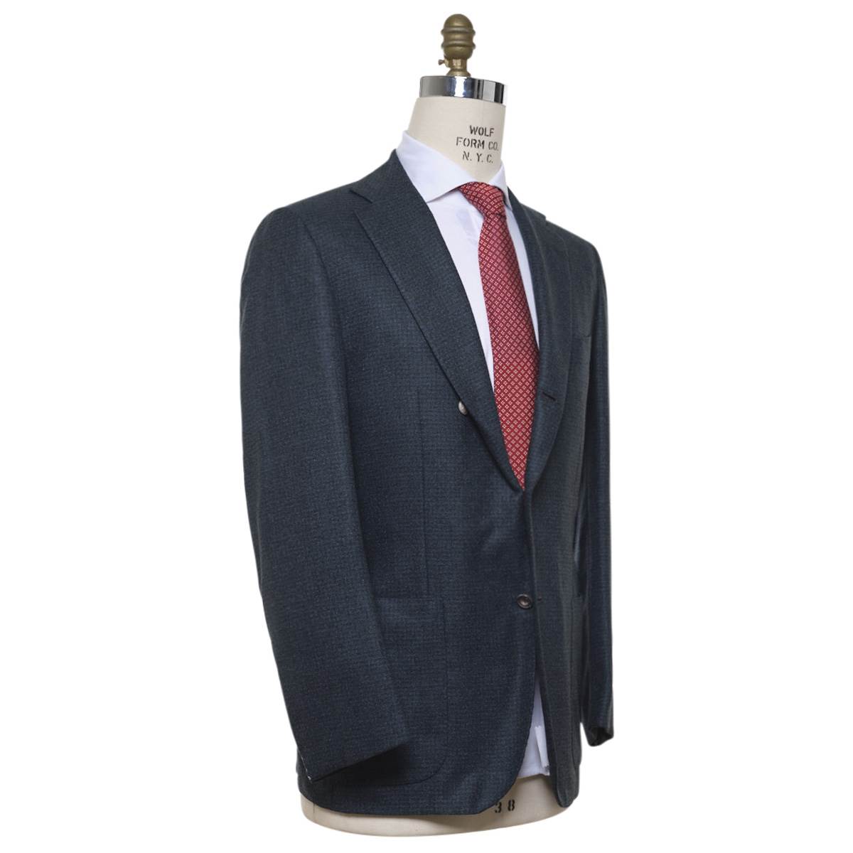 KITON Green Silk Cashmere Blazer