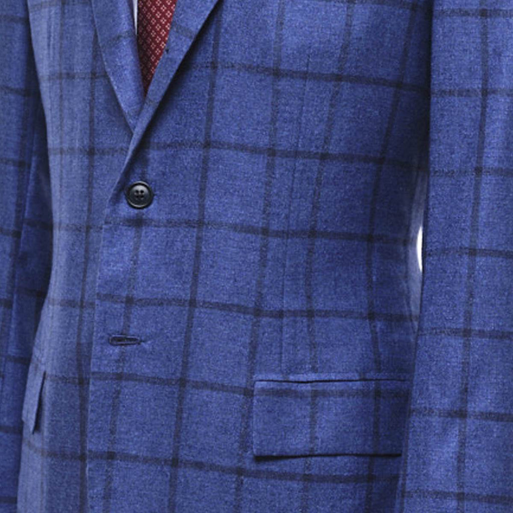 KITON Blue Silk Cashmere Blazer
