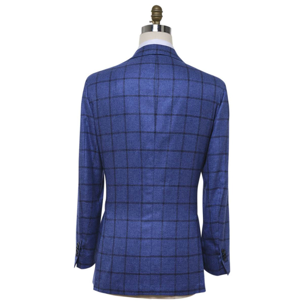 KITON Blue Silk Cashmere Blazer