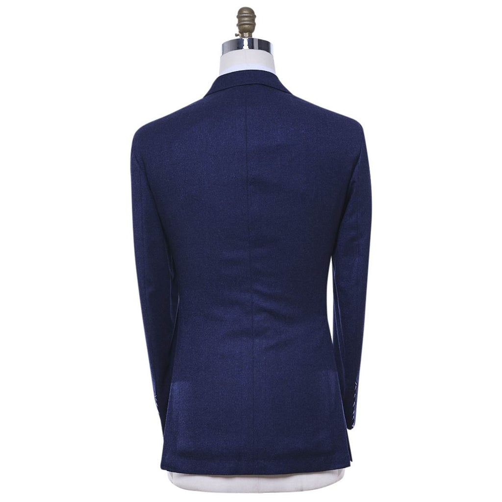 KITON Blue Wool Cashmere Ea Blazer