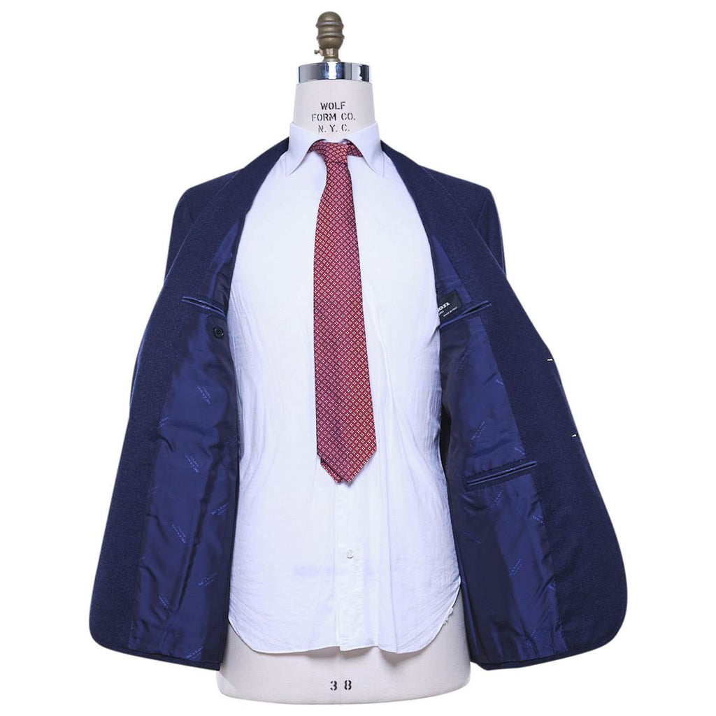KITON Blue Wool Cashmere Ea Blazer