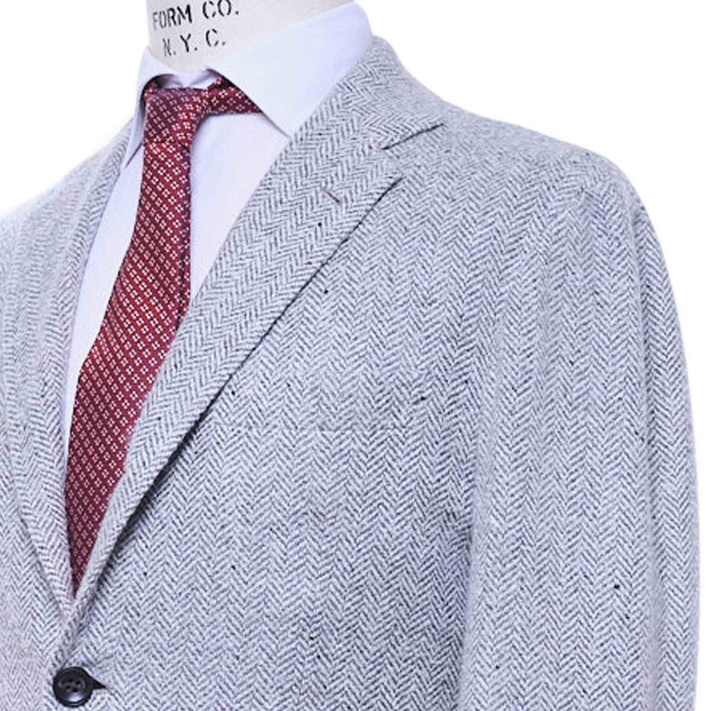 KITON Light Gray Cashmere Silk Blazer