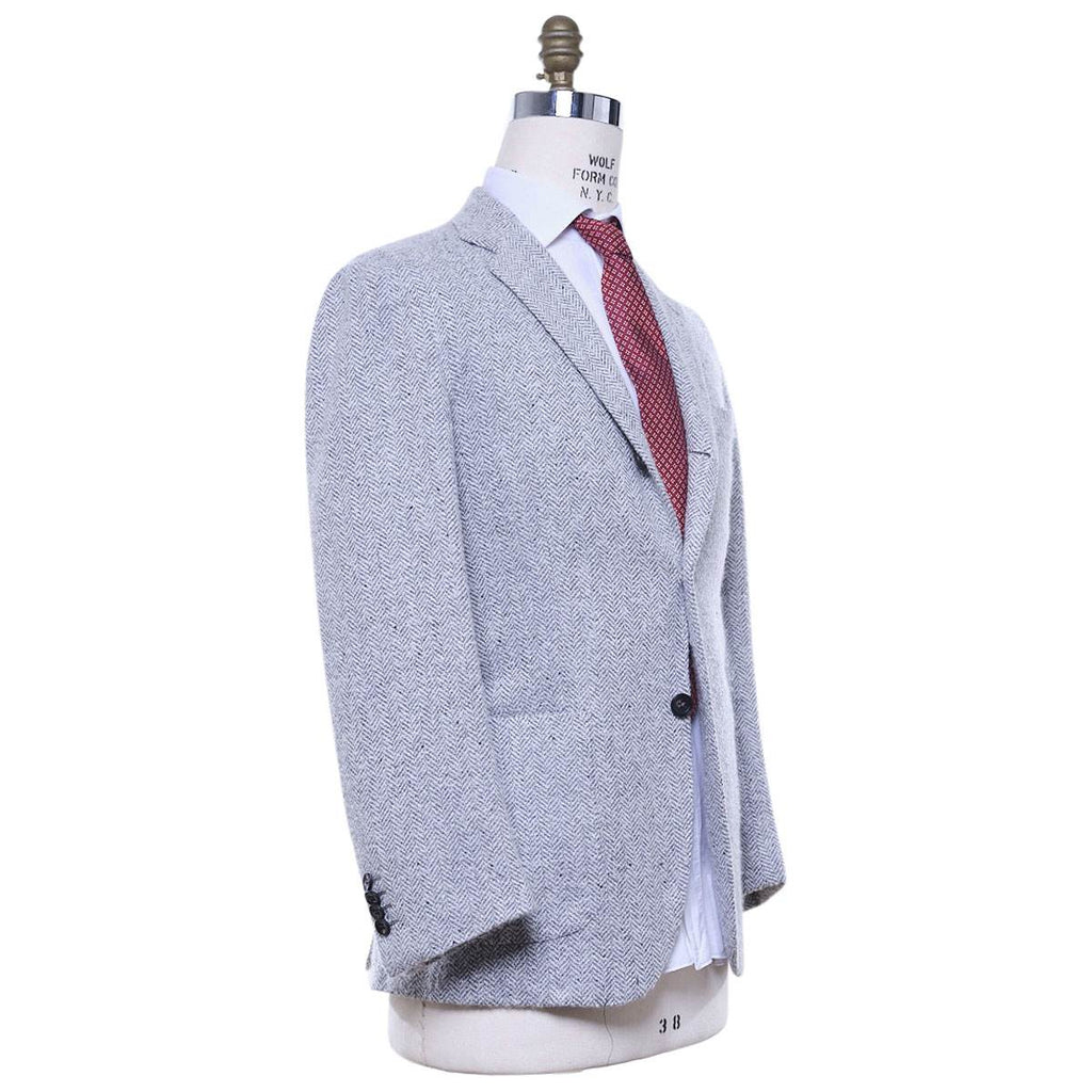 KITON Light Gray Cashmere Silk Blazer