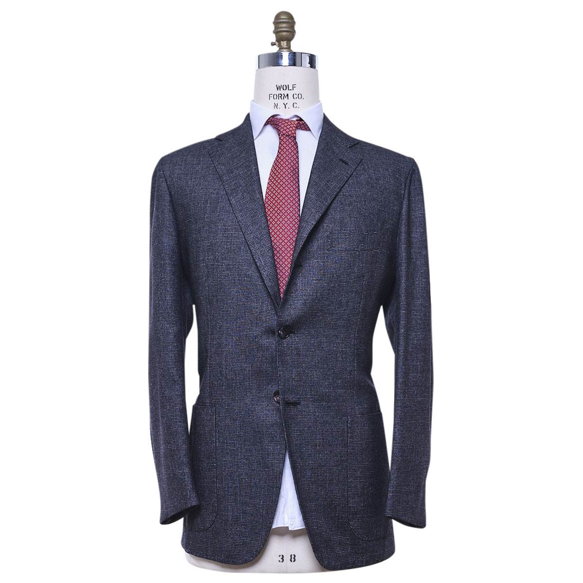 Kiton KITON Gray Cashmere Silk Linen Blazer Gray 000