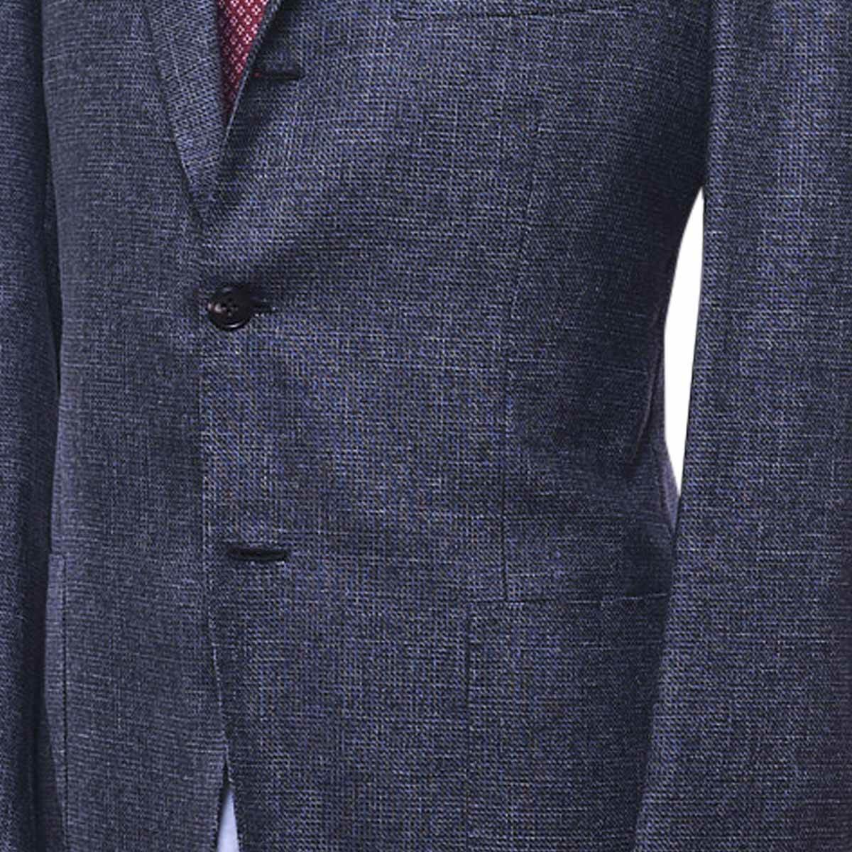 KITON Gray Cashmere Silk Linen Blazer