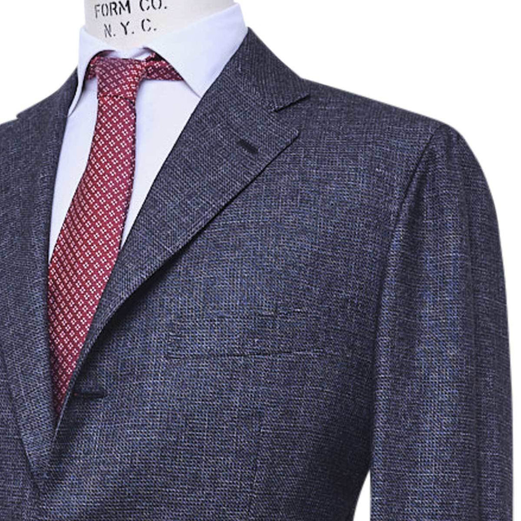 KITON Gray Cashmere Silk Linen Blazer