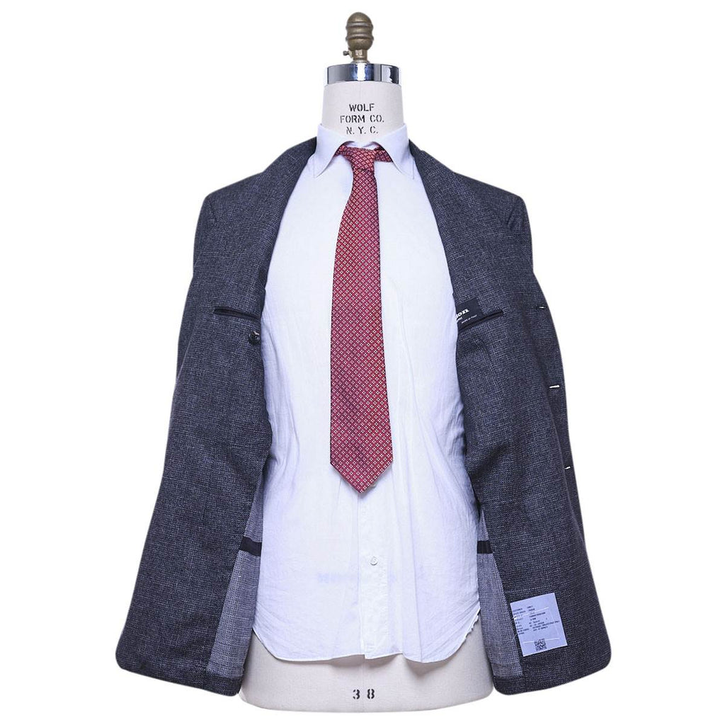 KITON Gray Cashmere Silk Linen Blazer