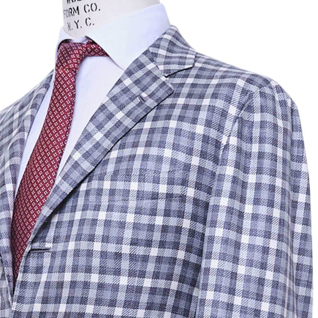 KITON Multicolor Cashmere Silk Linen Blazer