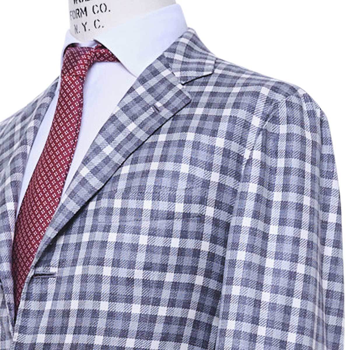 KITON Multicolor Cashmere Silk Linen Blazer