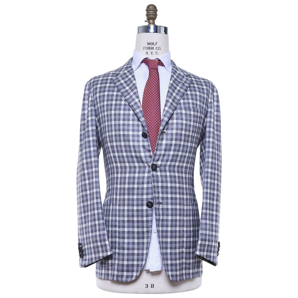 KITON Multicolor Cashmere Silk Linen Blazer