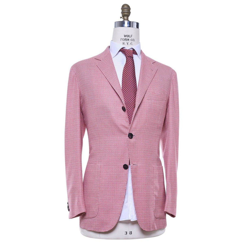 KITON Red White Cashmere Blazer