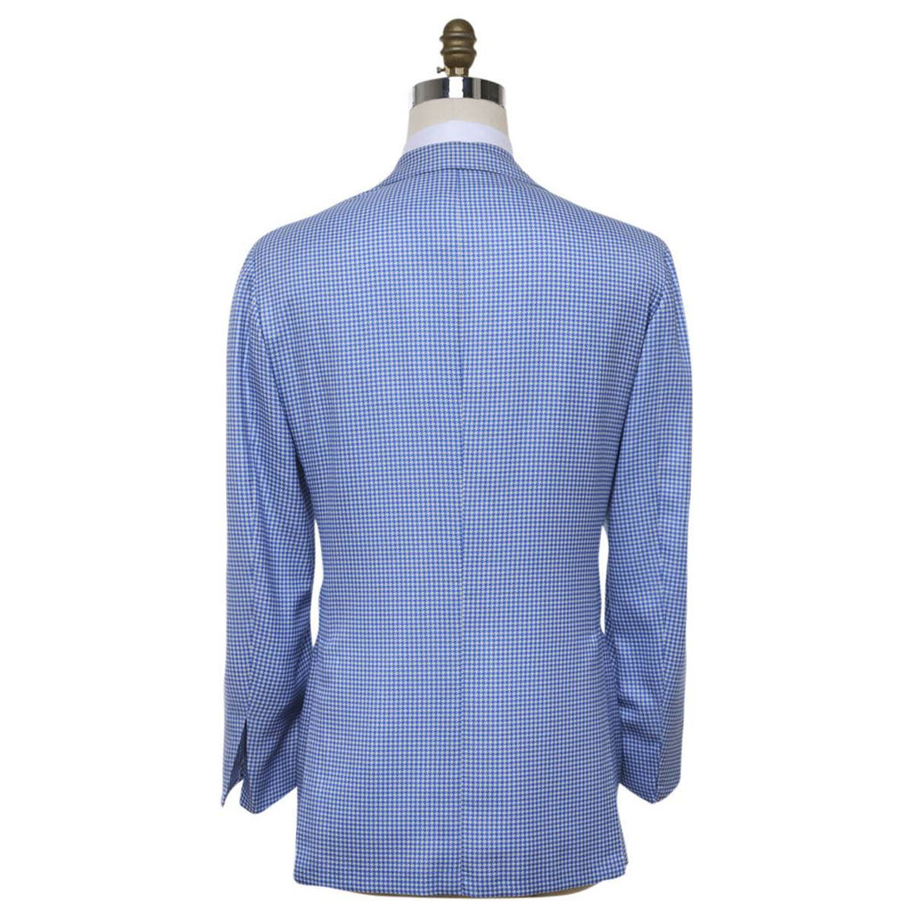 KITON Light Blue White Cashmere Silk Blazer