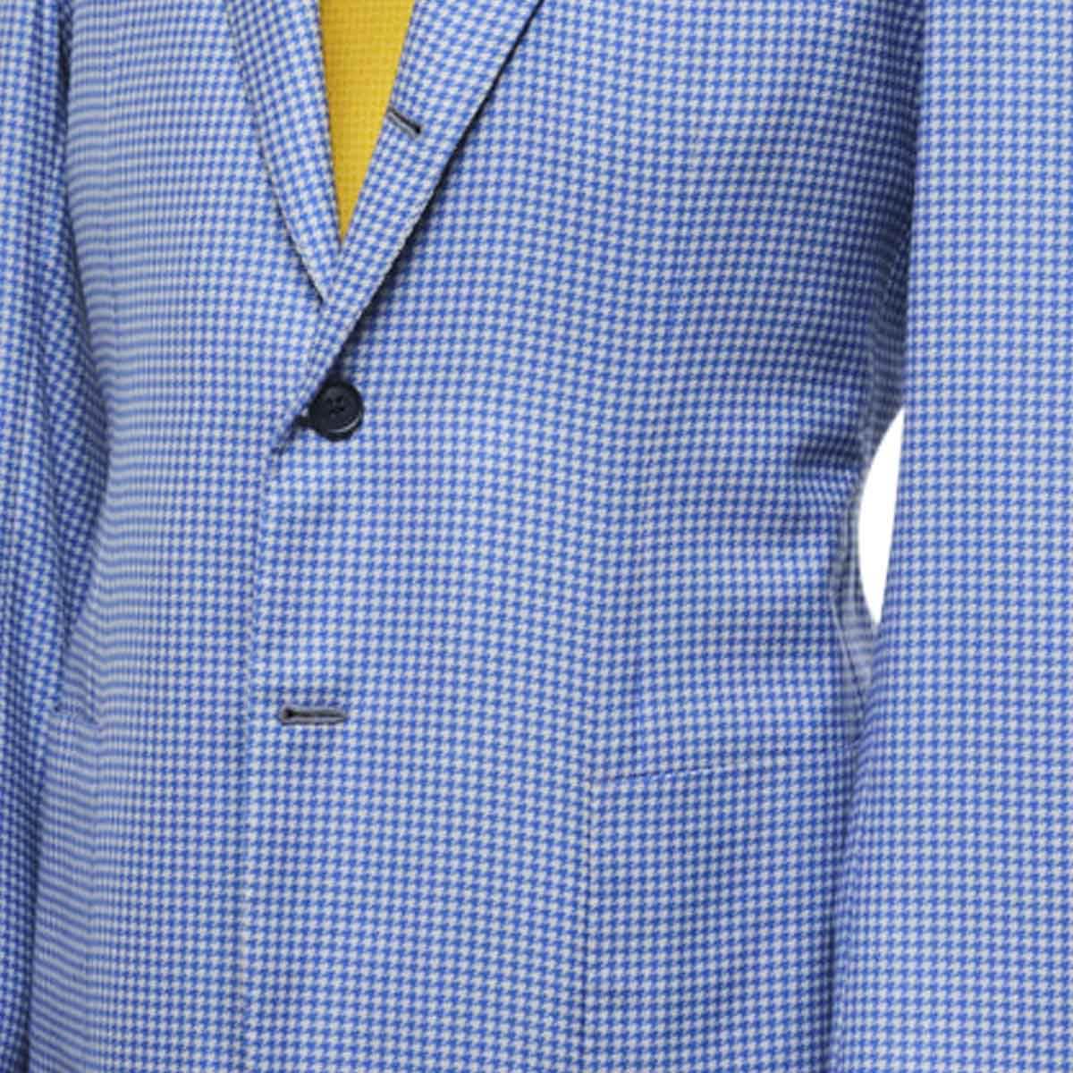 KITON Light Blue White Cashmere Silk Blazer