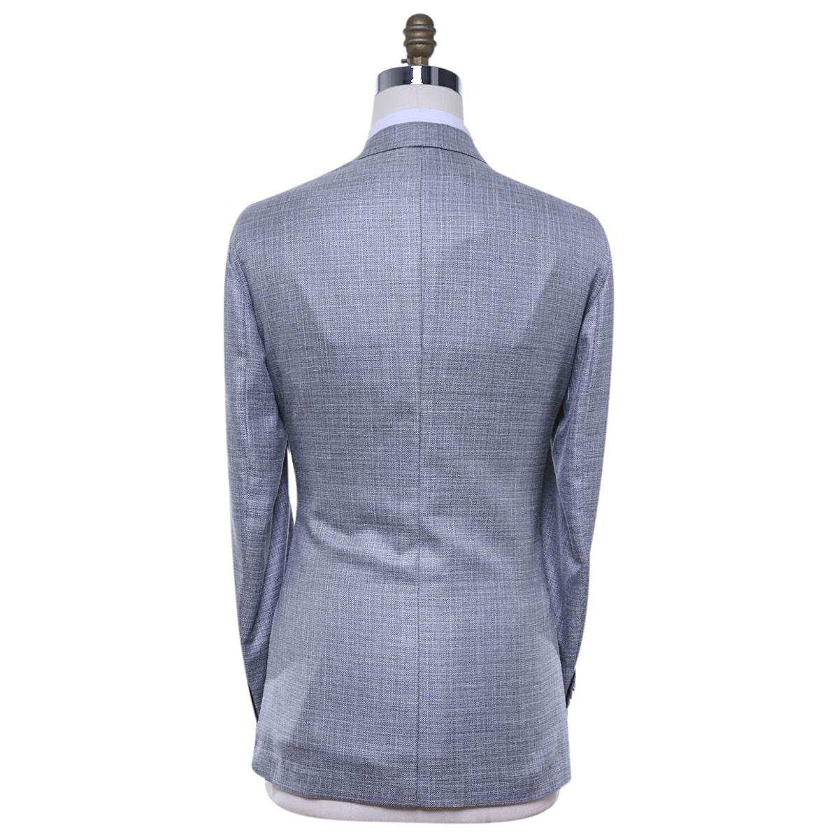 KITON Gray Cashmere Linen Silk Blazer