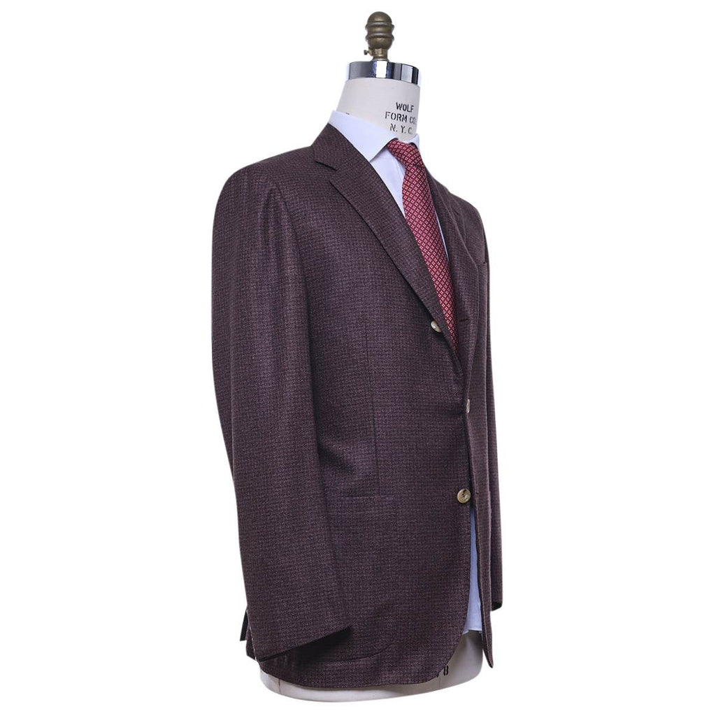 KITON Brown Silk Cashmere Blazer