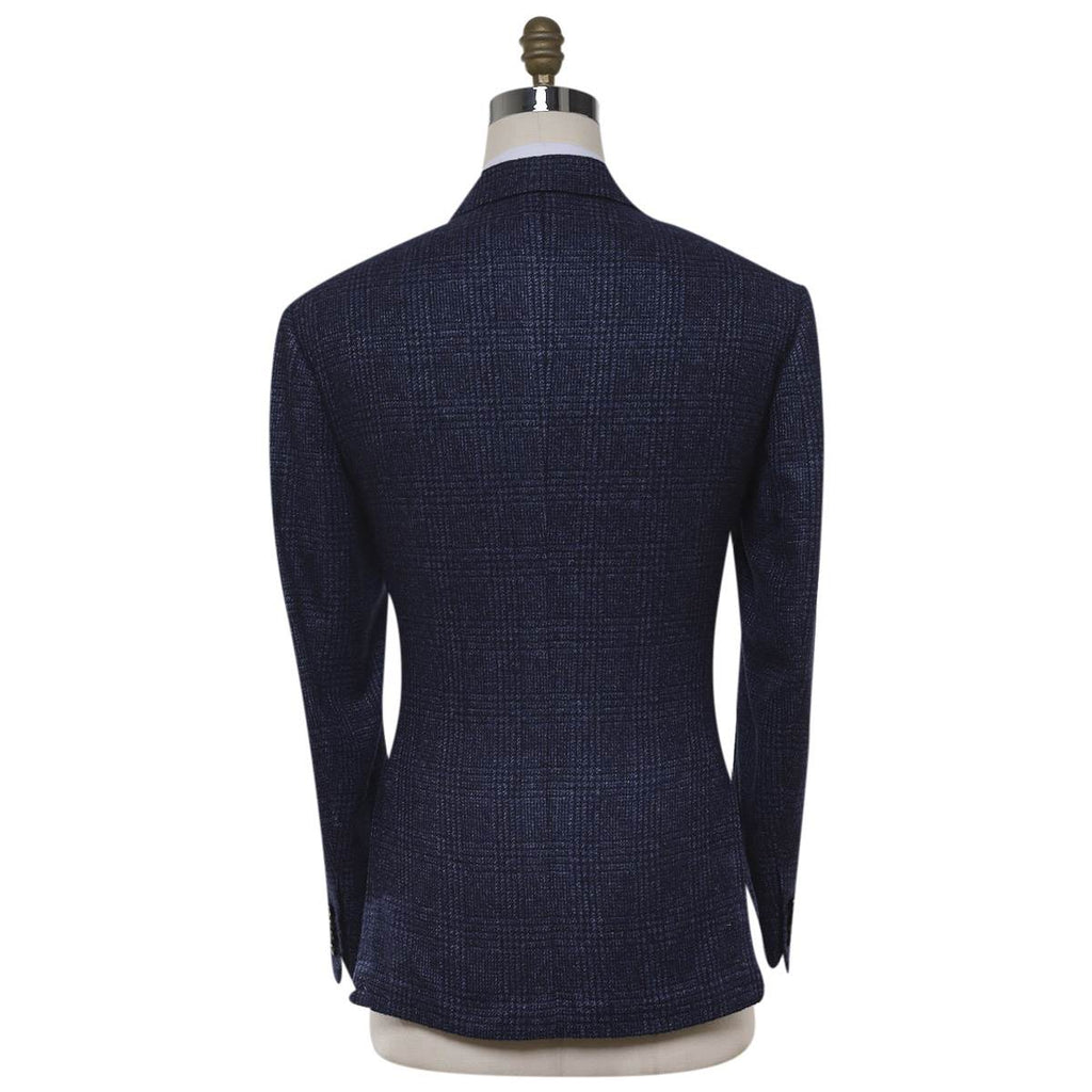 KITON Blue Lama Cashmere Silk Pa Blazer