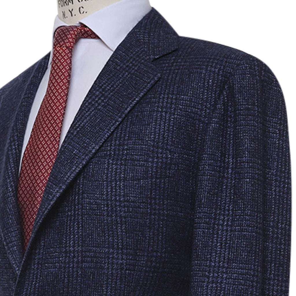 KITON Blue Lama Cashmere Silk Pa Blazer