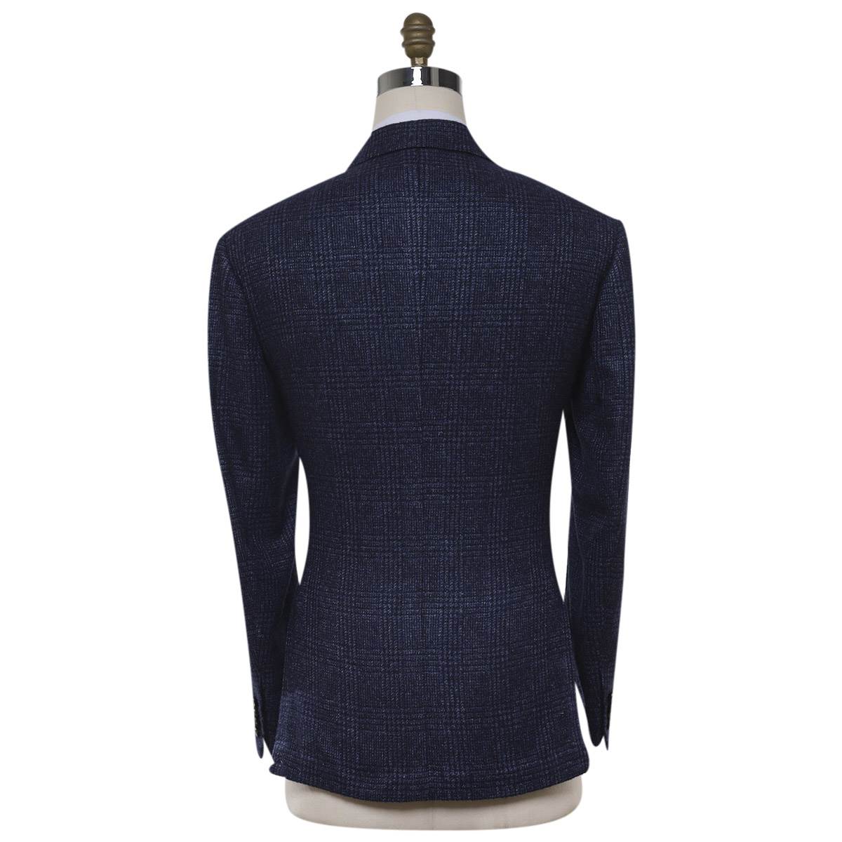KITON Blue Lama Cashmere Silk Pa Blazer