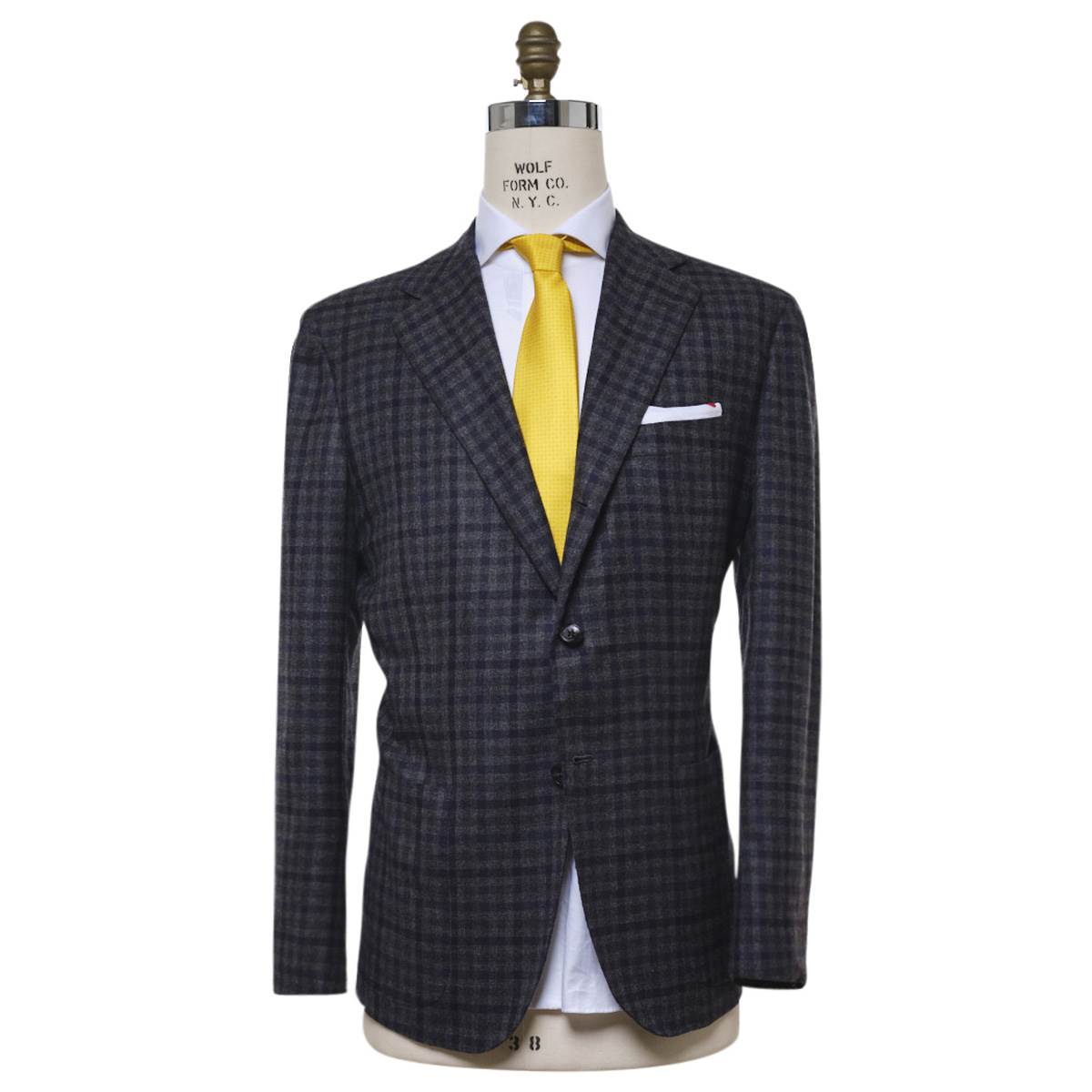 Kiton KITON Gray Blue Cashmere Silk Blazer Gray/Blue 000