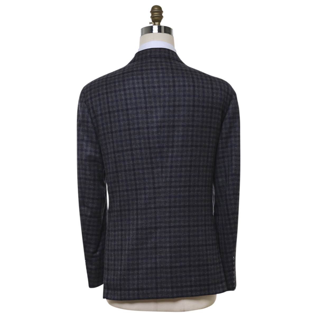 KITON Gray Blue Cashmere Silk Blazer