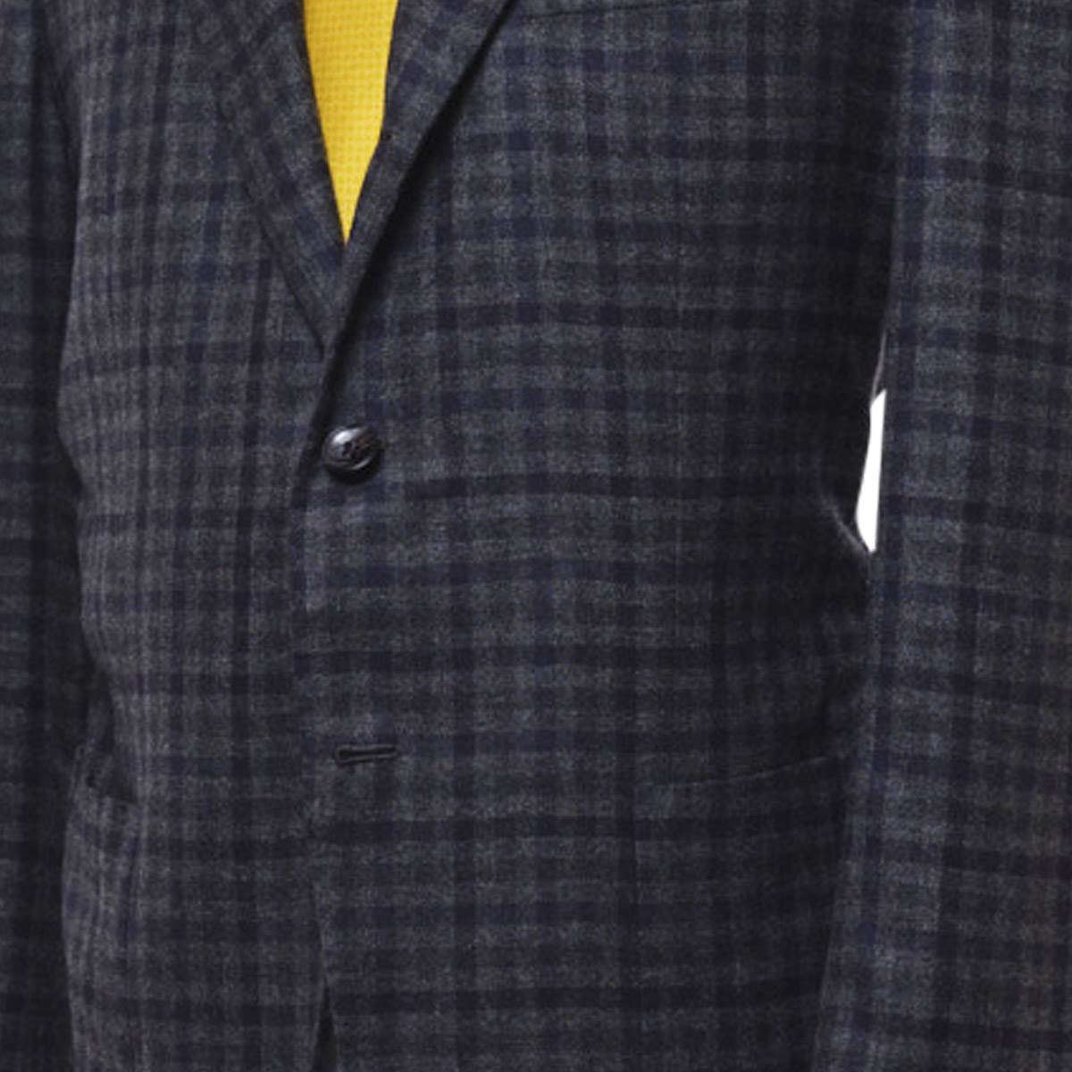 KITON Gray Blue Cashmere Silk Blazer
