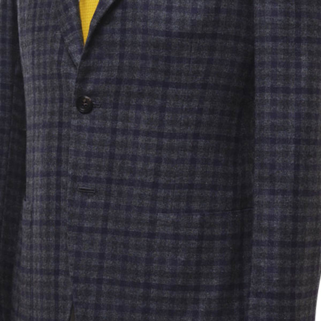 KITON Gray Blue Cashmere Silk Blazer