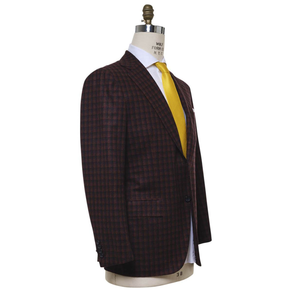 Kiton KITON Red Blue Cashmere Blazer Red/Blue 001