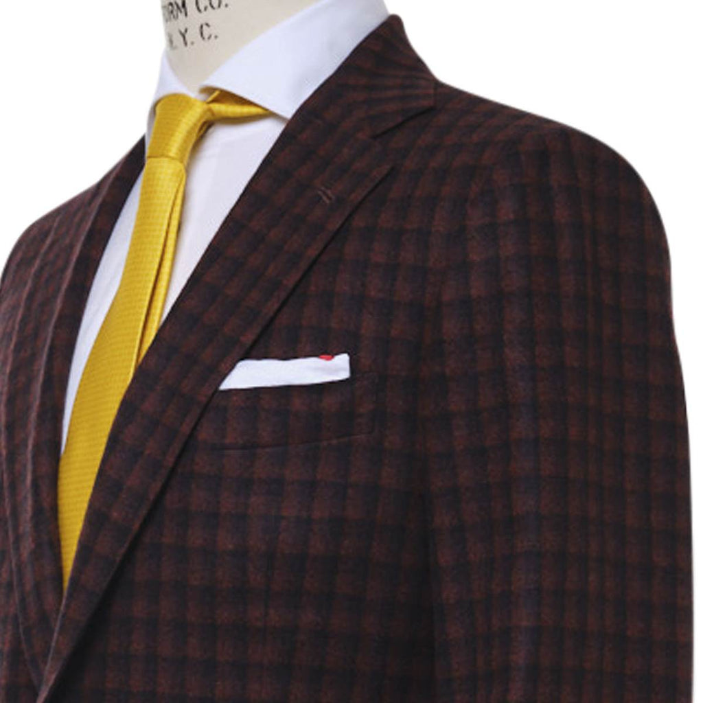 KITON Red Blue Cashmere Blazer