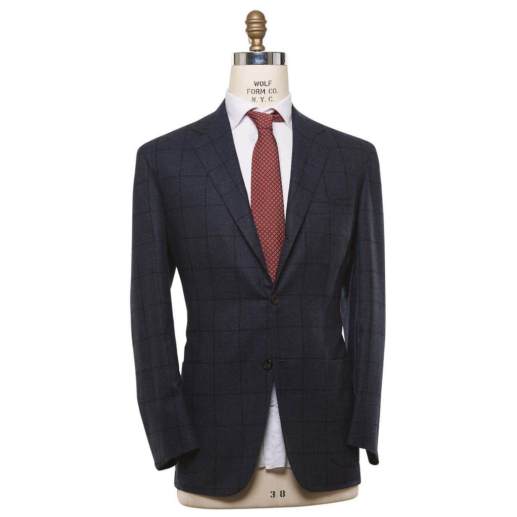 Kiton KITON Blue Cashmere Silk Blazer Blue 000