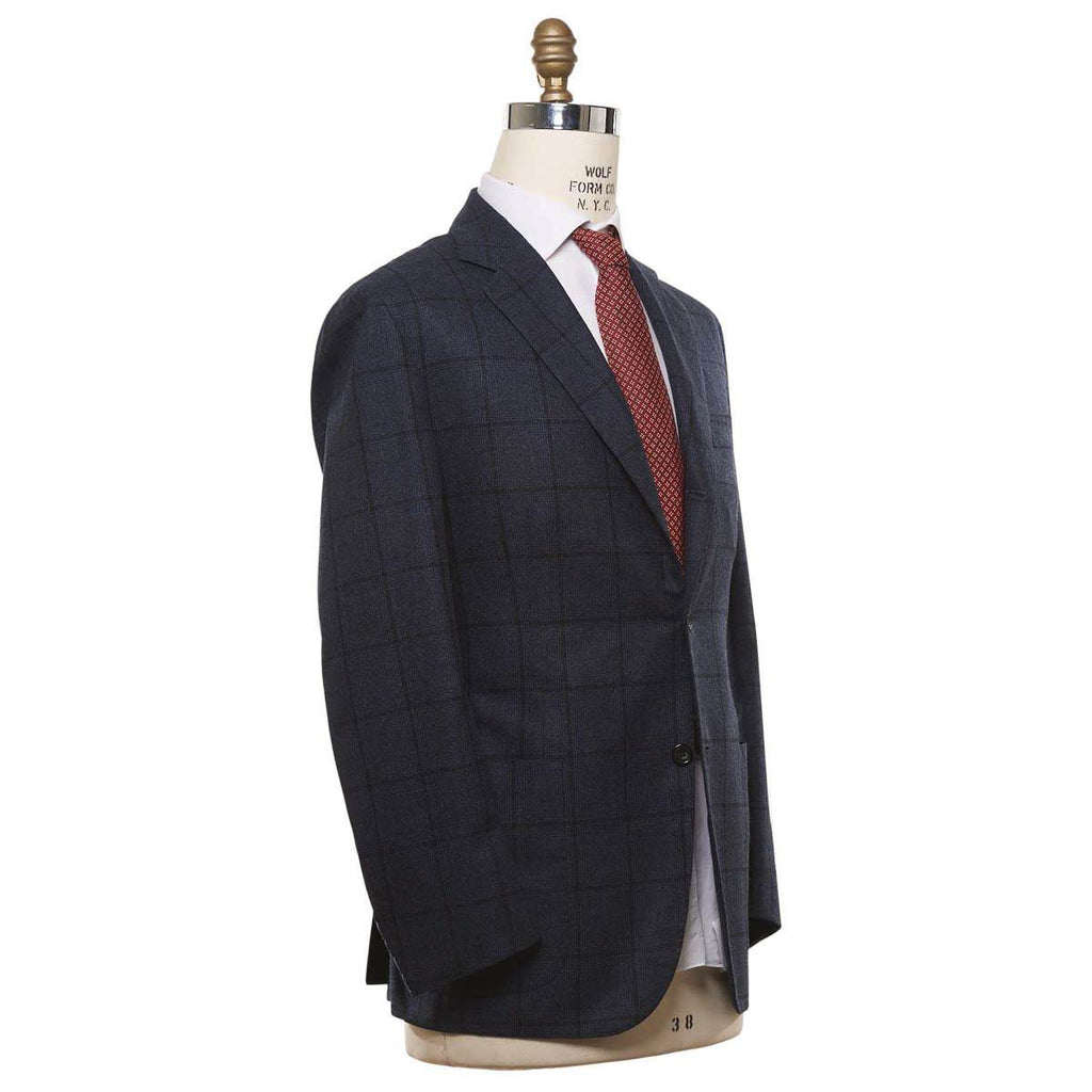 KITON Blue Cashmere Silk Blazer
