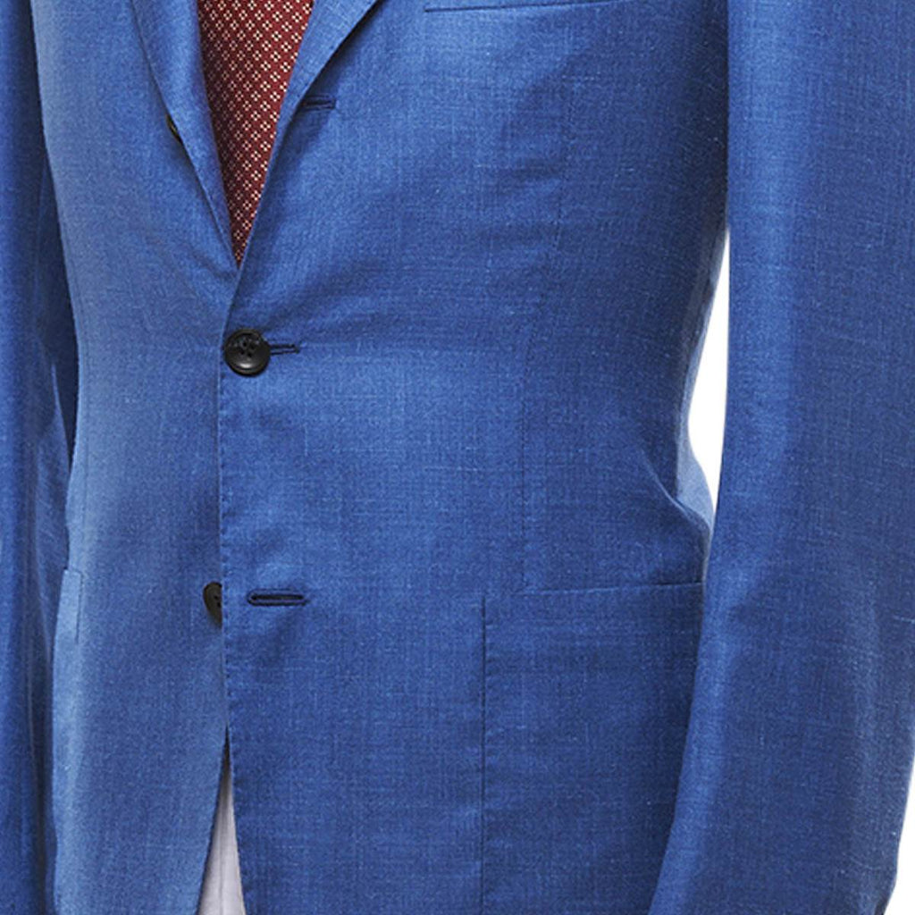 KITON Light Blue Cashmere Silk Linen Blazer