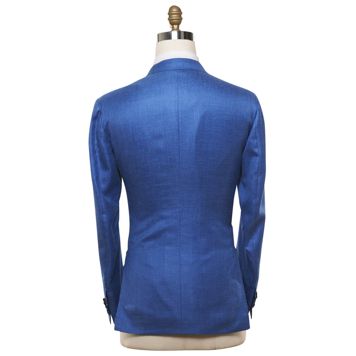 KITON Light Blue Cashmere Silk Linen Blazer