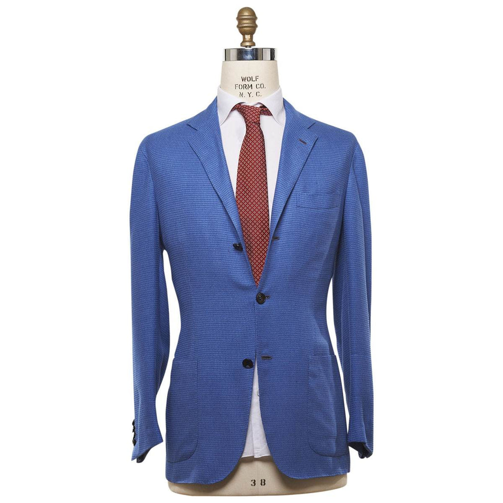 KITON Blue Cashmere Silk Blazer